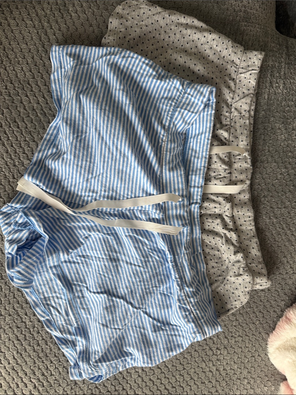 Love by GAP Light Blue and White/grey black polka dots Striped  lounge Sleepwear